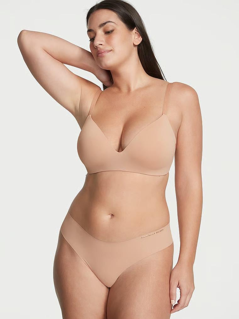 Трусики безшовні Victoria's Secret No-Show Cotton Thong Panty Praline L Бежевий (26830529) Трусики безшовні Victoria's Secret No-Show Cotton Thong Panty Praline L Бежевий (26830529)