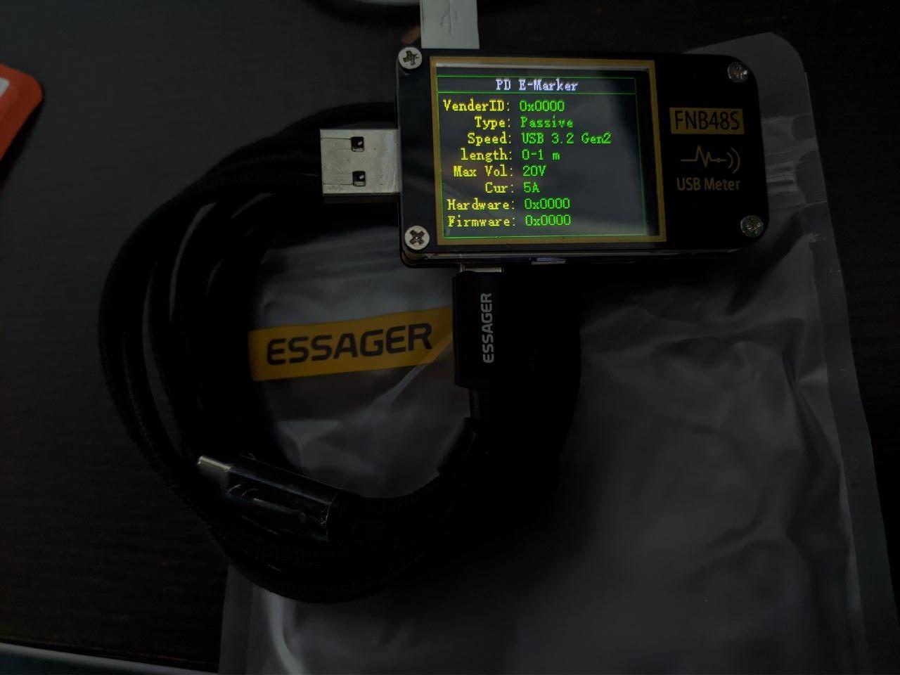 Кабель Essager Type-C PD 100W Fast Charge з дисплеєм 2 м Black (25397384) - фото 10 Кабель Essager Type-C PD 100W Fast Charge з дисплеєм 2 м Black (25397384) - фото 10