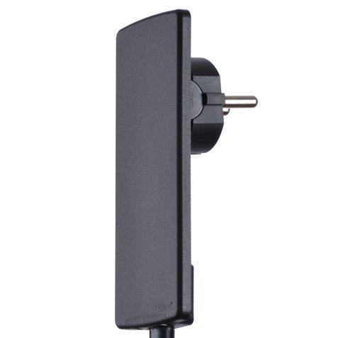 Вилка Neomax UltraSlim NX1130 з рухомим контактом та заземленням Чорний (27848696) Вилка Neomax UltraSlim NX1130 з рухомим контактом та заземленням Чорний (27848696)