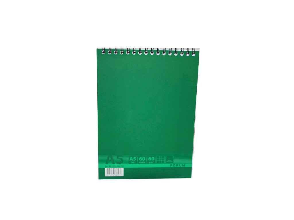 Блокнот Графика А5 FORUM на спирали 60 л. Зеленый (ВА5460-002)