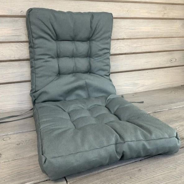 Подушка для стульев Decorator Sawana двойная 50х120х8 см Серо-голубой (84-165)