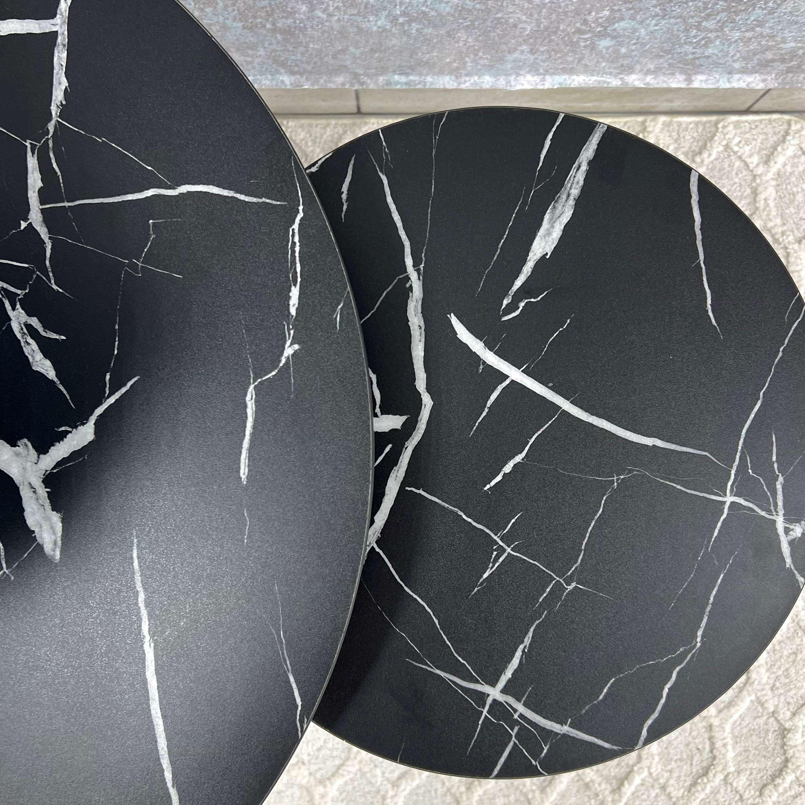 Комплект журнальних столиків LUMINARIA TWIN 2 шт. Чорний мармур (29668997) - фото 4