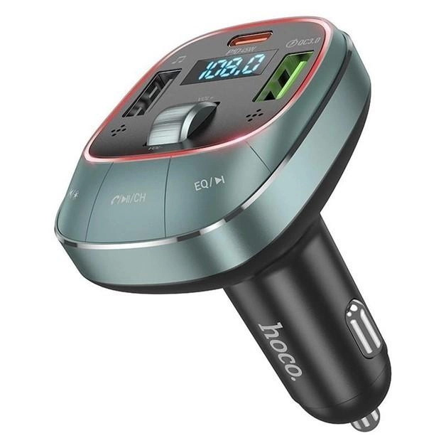 FM-модулятор Hoco E76 Bluetooth 48W Серый (35160)