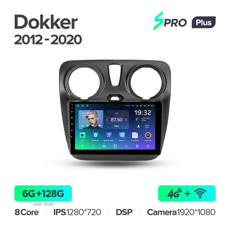 Автомагнитола штатная Teyes SPRO Plus для Renault Dokker 2012-2020 Android SPRO PLUS 6+128G Wi-Fi/4G (1737810908) - фото 2 Автомагнитола штатная Teyes SPRO Plus для Renault Dokker 2012-2020 Android SPRO PLUS 6+128G Wi-Fi/4G (1737810908) - фото 2