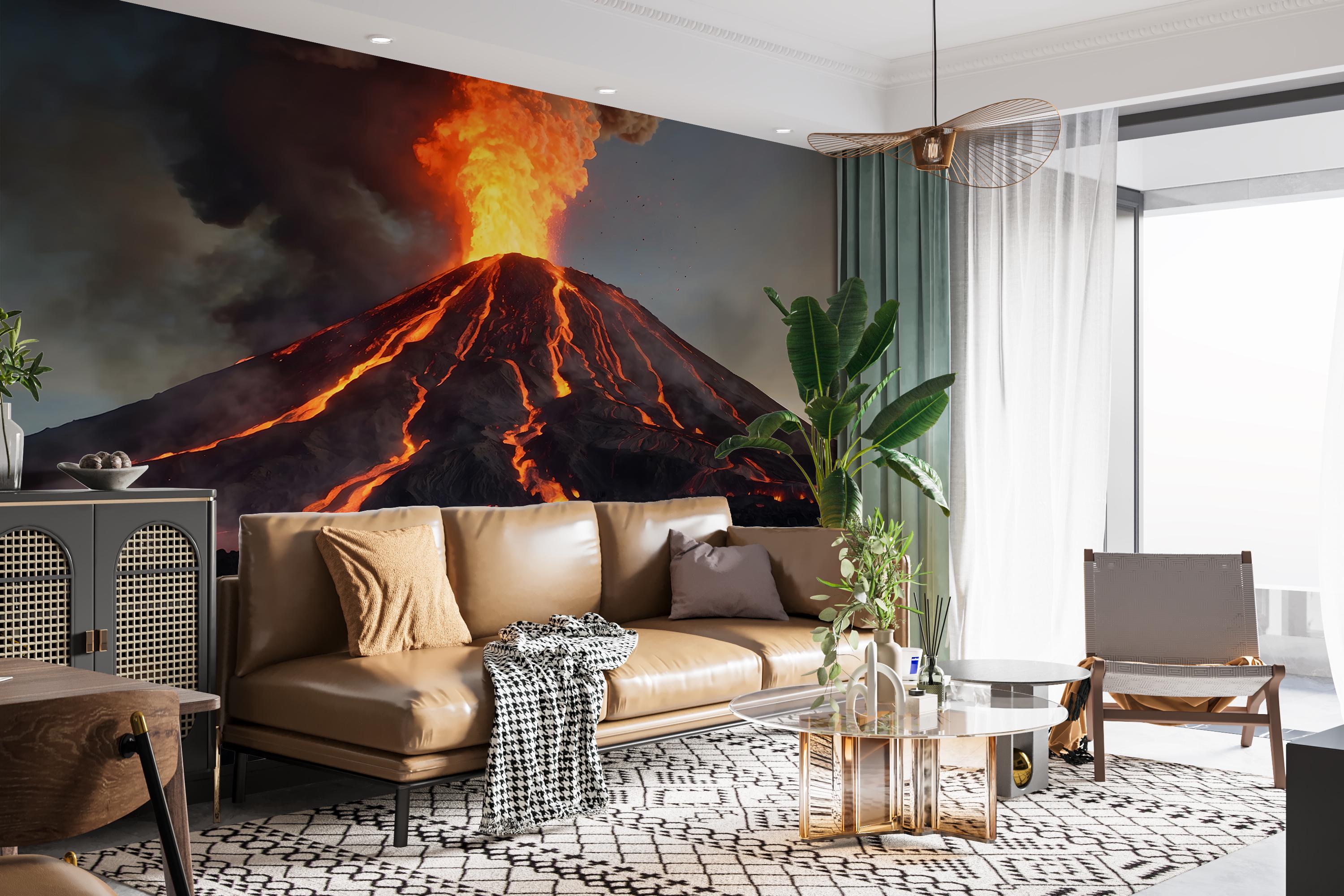 Фотообои флизелиновые Upstream Вулкан с лавой 180х120 см (S5NTR-112/2) - фото 7