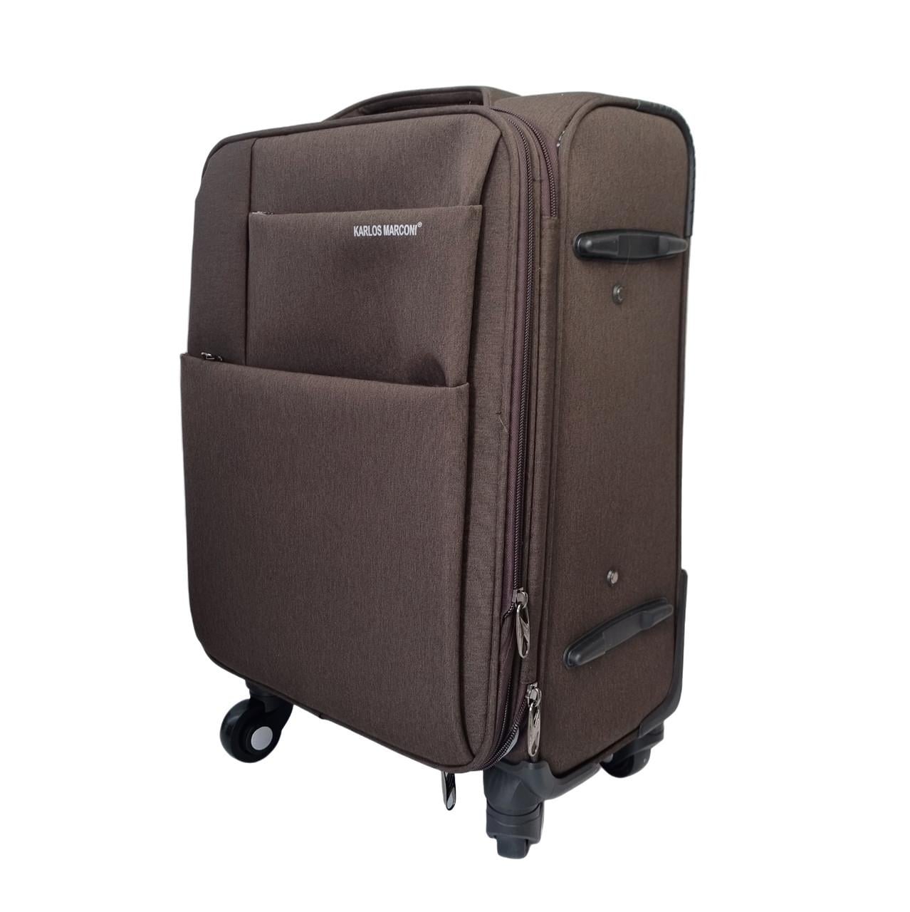 Валіза дорожня Karlos Marconi поліестер Коричневий (3013 brown L)