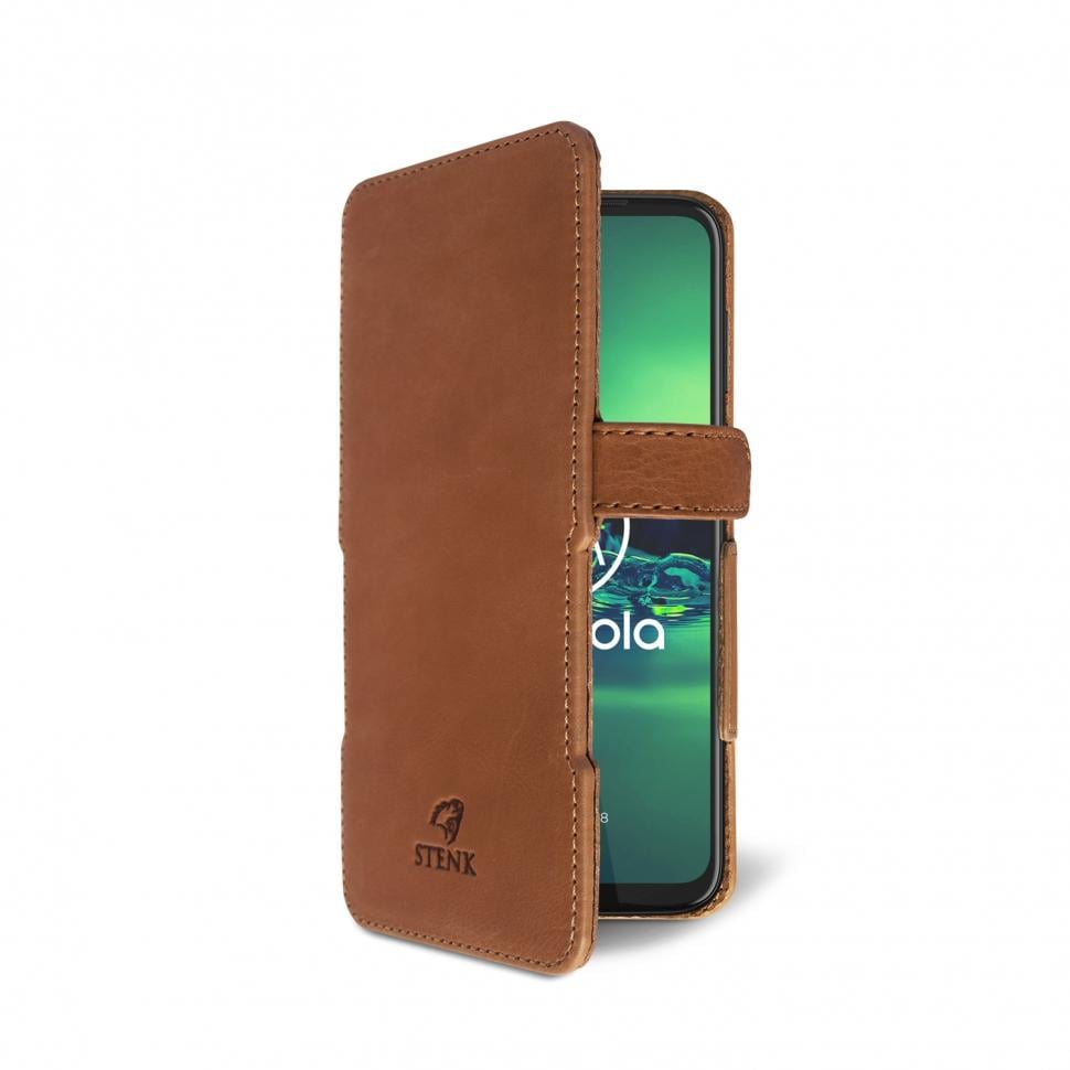Чехол книжка Stenk Prime для Motorola Moto G8 Plus Camel (66845)