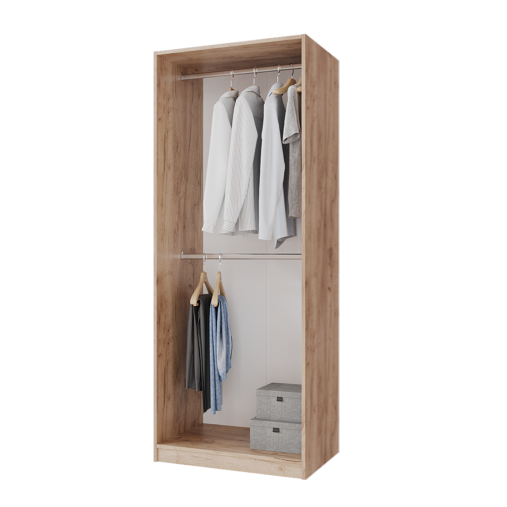 Шкаф распашной Меблітренд Чиназес Чи-800 800х500х2050 мм Дуб крафт золотой/Графитовый (26794756) - фото 2 Шкаф распашной Меблітренд Чиназес Чи-800 800х500х2050 мм Дуб крафт золотой/Графитовый (26794756) - фото 2