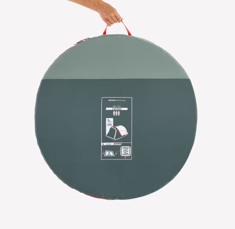 Палатка туристическая Quechua ARPENAZ трехместная/водонепроницаемая/скоросборная Зеленая (2561915189) - фото 3