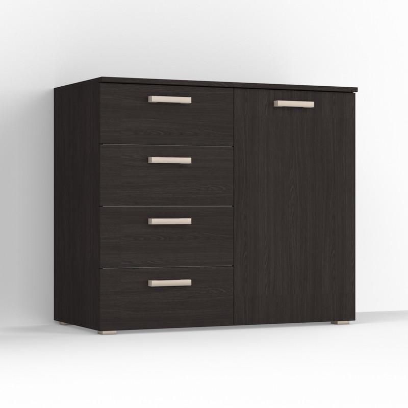 Комод Idea ТКБ-363.4 на 4 шухляди з дверима Венге темний (26718345) - фото 2 Комод Idea ТКБ-363.4 на 4 шухляди з дверима Венге темний (26718345) - фото 2