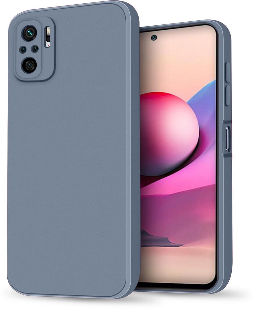 Силіконовий чохол HardCorner Xiaomi Redmi Note 10S (з мікрофіброю) Gray Blue (34848-6D)