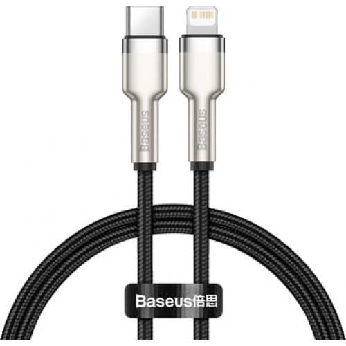Кабель Baseus CATLJK-01 Cafule Series Metal Cable Type-C to Lightning PD 20W 0,25 м Black