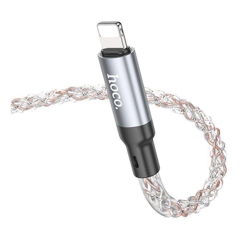 Кабель Hoco U112 Shine USB-Lightning с RGB подсветкой (1920693435)