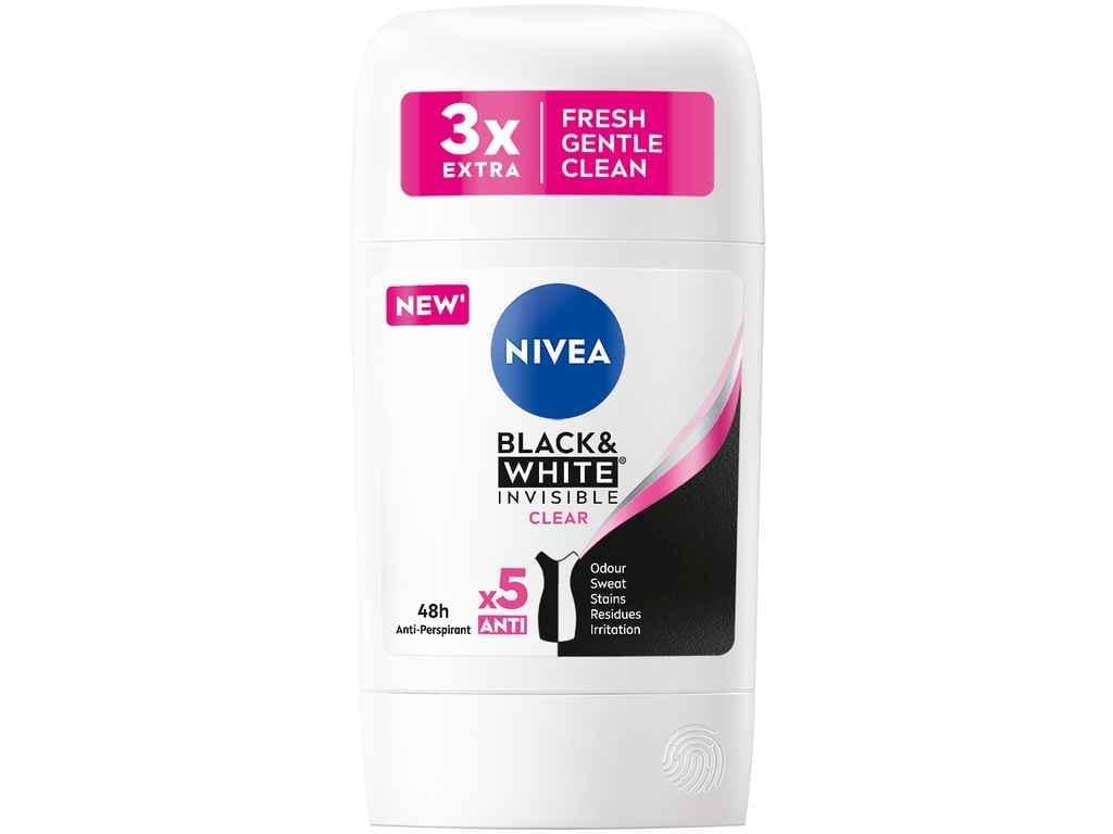 Антипреспірант твердий Nivea Black&White Invisible 50 мл (926786)