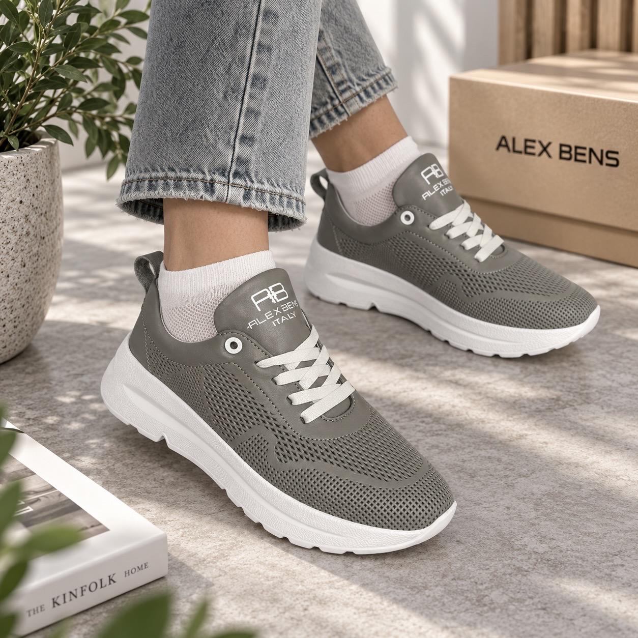 Кросівки жіночі Alex Bens 21205-S з натуральної шкіри з перфорацією р. 38 (30300753)