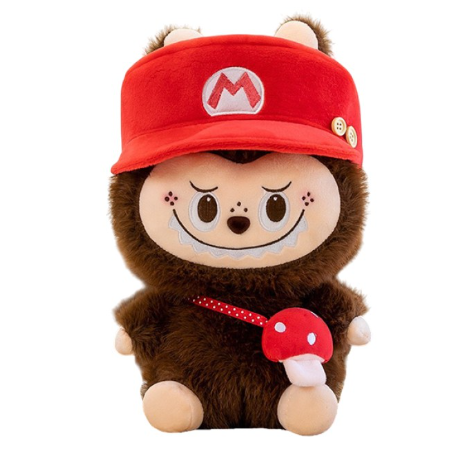 Мягкая игрушка Лабуба в костюме марио 60 см с пледом 1,20х1,50 м (2913090898)