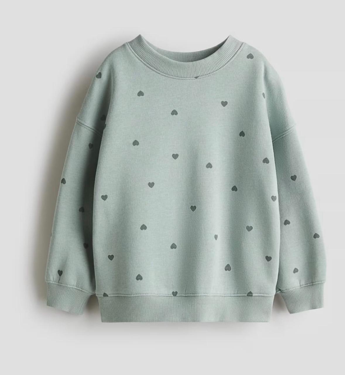 Свитшот детский утепленный H&M 98-104 см Зеленый (410021)