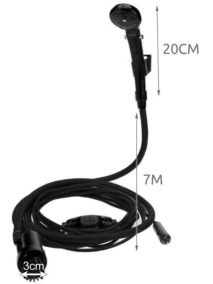 Душ с насосом Trizand 8877 туристический 12 В 60 Вт (8877) - фото 6 Душ с насосом Trizand 8877 туристический 12 В 60 Вт (8877) - фото 6