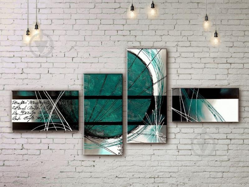 Модульная картина акрилом абстракция ArtStar MKM17_4_049 размер 80 х 160 см