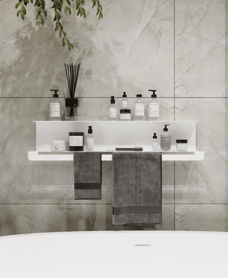 Вішак-полиця під рушники NC Home Towel Shelf Білий (110481) - фото 2 Вішак-полиця під рушники NC Home Towel Shelf Білий (110481) - фото 2