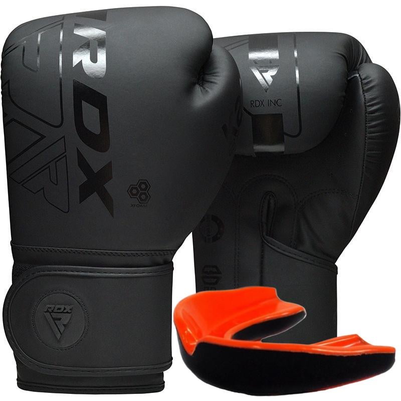 Перчатки боксерские RDX F6 Kara Matte 16 унций капа в комплекте Black