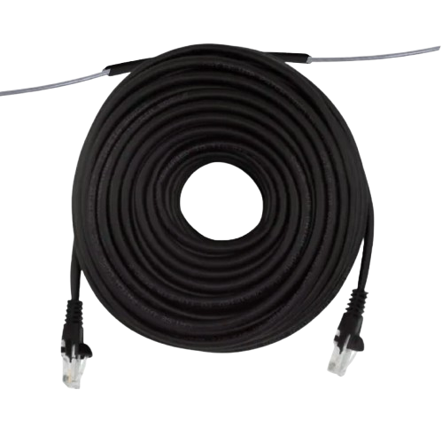 Патч-корд вуличний з тросом CCA UTP CAT5e 40 м Чорний (88278м)