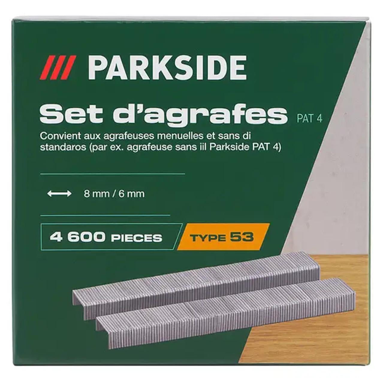 Скобы для степлера PARKSIDE Type 53 6/8 мм 4600 шт. (2858800585)