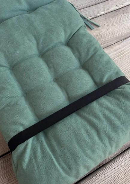 Подушка для стульев/кресел Decorator Copo двойная 40х120х7 см Бирюзовый (84-109) - фото 2 Подушка для стульев/кресел Decorator Copo двойная 40х120х7 см Бирюзовый (84-109) - фото 2