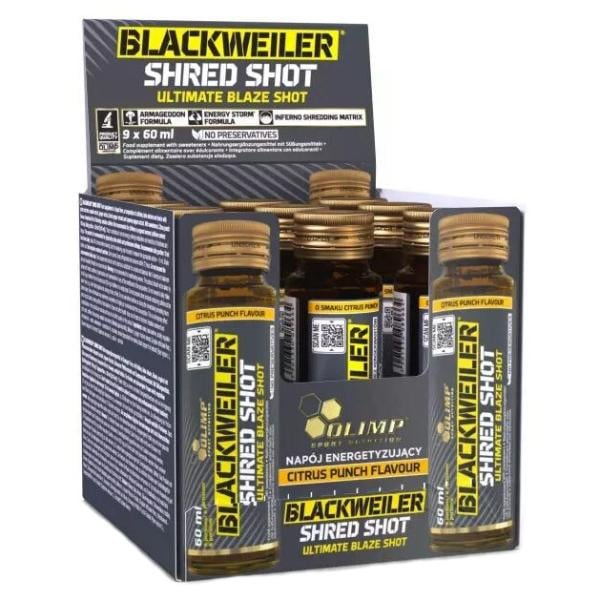 Энергетик Olimp Nutrition Blackweiler Shred Shot 9х60 мл Citrus Punch (000025173)