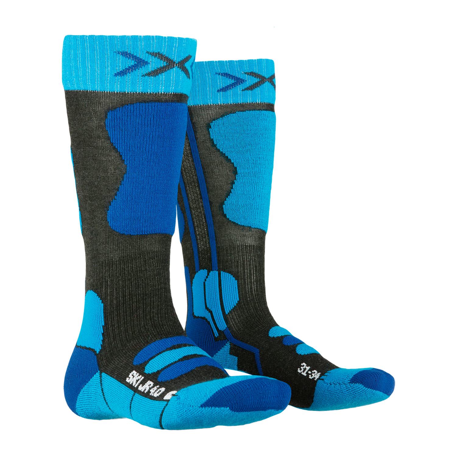 Детские носки X-SOCKS Ski 4,0 XS-SS00W19J-G285 p. 31/34 Anthracite Melange/Electric Blue