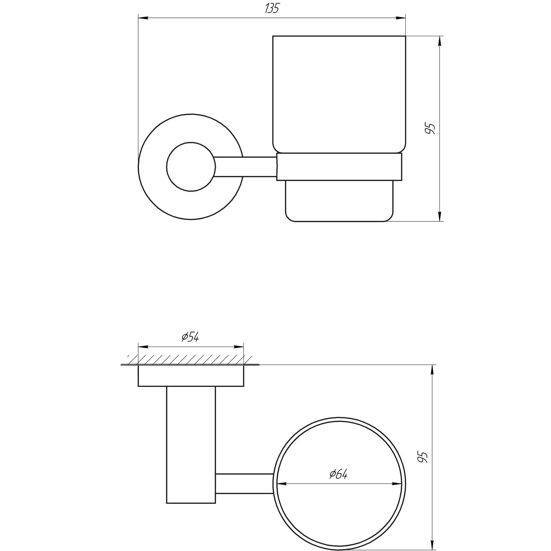 Стакан одинарный Globus Lux BS8409 Черный матовый (GSR-000021201) - фото 4