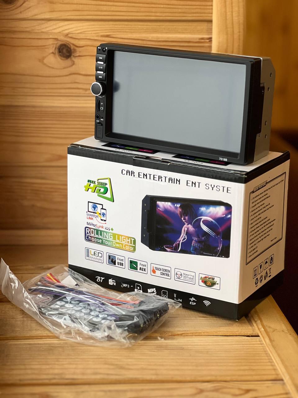 Автомагнітола в машину Чорний (7018 short) - фото 2