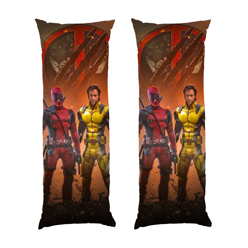 Подушка дакімакура Deadpool and Wolverine Characters Film габардин 70х30 см (113283)