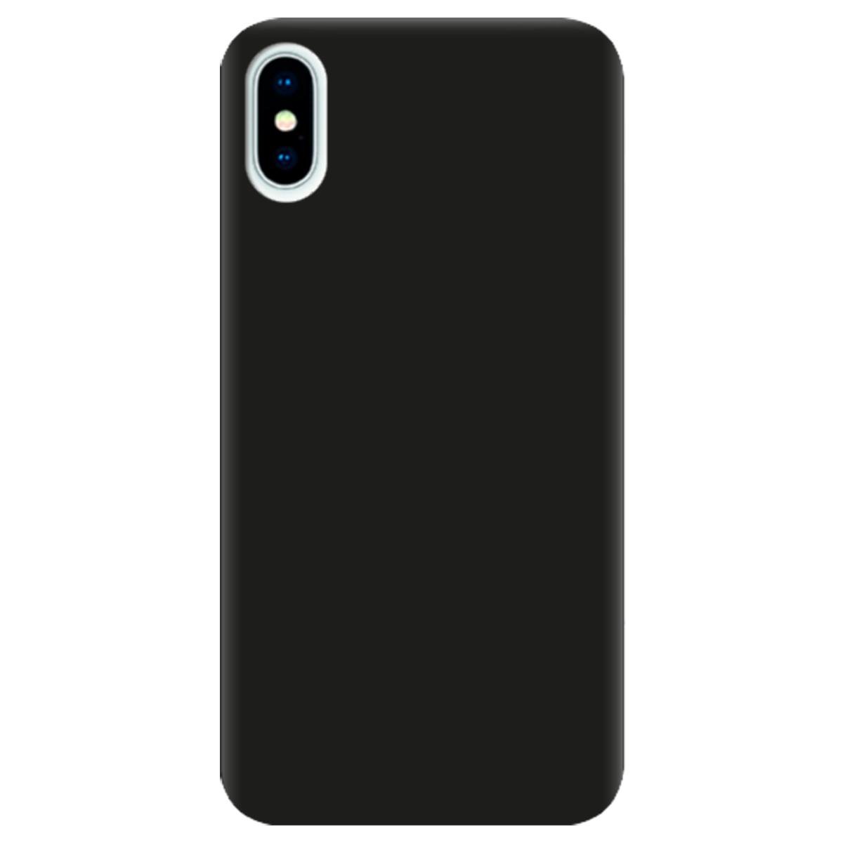 Силиконовый чехол Zorrov для Apple iPhone X - Черный матовый soft touch (10270050212079124) - фото 1