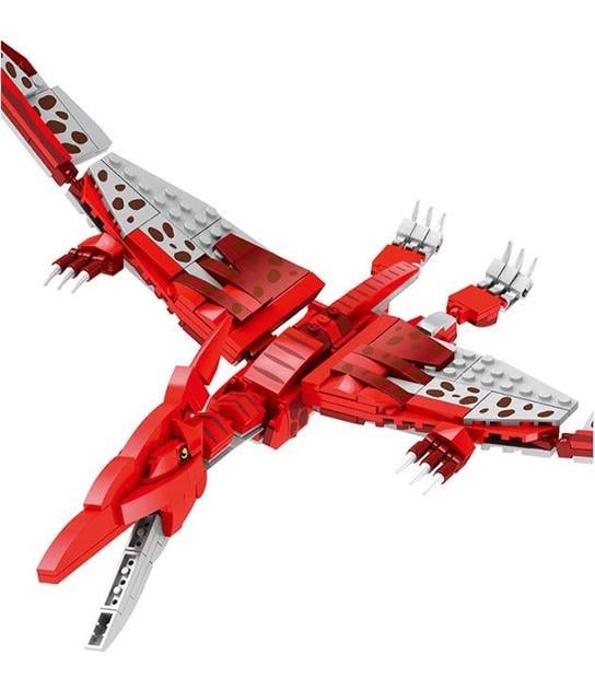Конструктор WOMA динозавр Pterosaur 308 дет. Красный