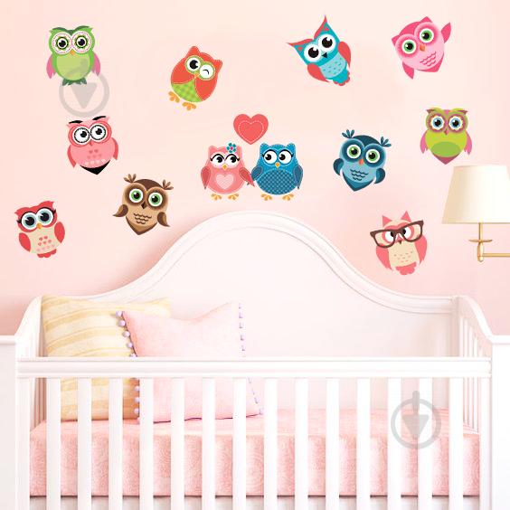 Наклейка виниловая Zatarga набор совушки 39х45 см Разноцветный (Z180031) Наклейка виниловая Zatarga набор совушки 39х45 см Разноцветный (Z180031)