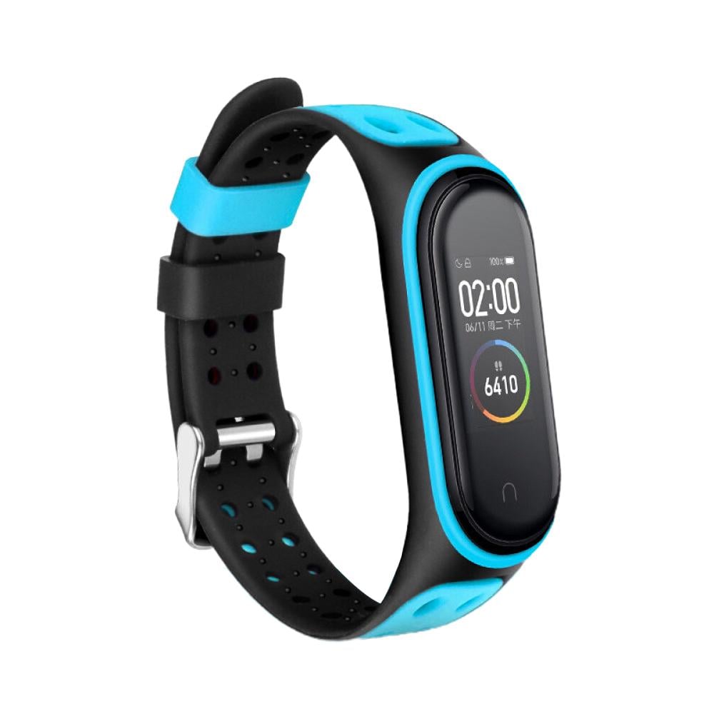 Ремінець Colour Style BeCover для Xiaomi Mi Smart Band 5/Mi Smart Band 6 Black/Blue (705154) - фото 3