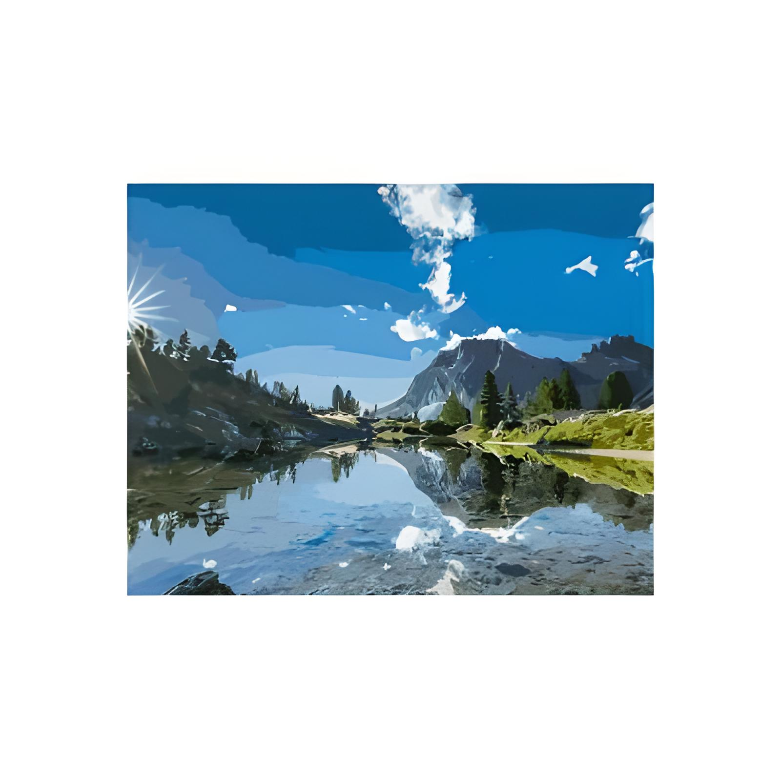 Картина по номерам Strateg Пейзаж Горный пейзаж 40х50 см в термопакете (VA-1768-mt)