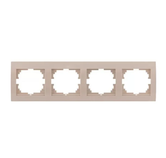 Рамка четвірна Lezard Deriy горизонтальна Кремовий (26292393)