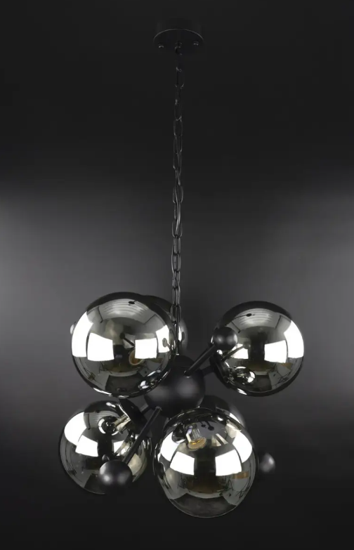 Люстра потолочная подвесная в стиле LOFT 0666/6-gr Черный (NA005060)