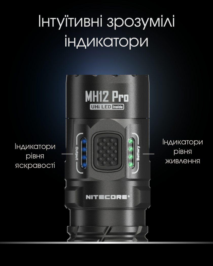 Фонарь Nitecore MH12 Pro UHi 40 LED 3300 Лм 5300 мАч (010302) - фото 18