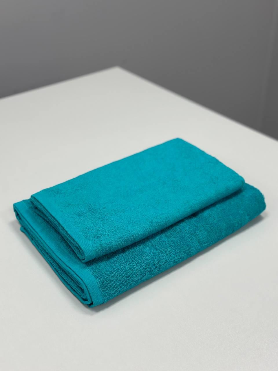 Комплект рушників 50х90/70х140 см бавовна 400 г/м2 Бірюзовий (14164541)