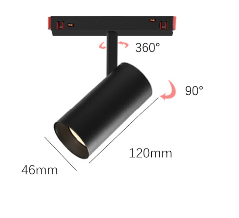 Магнитный трековый светильник Oledim OL46 7W Черный - фото 2