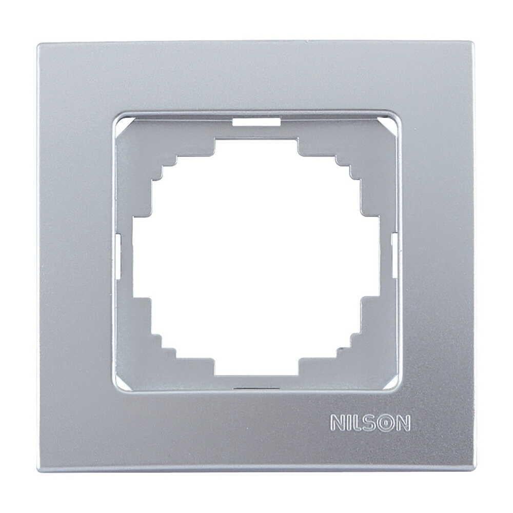 Рамка одноместная Nilson Touran Серебряный (24130091)