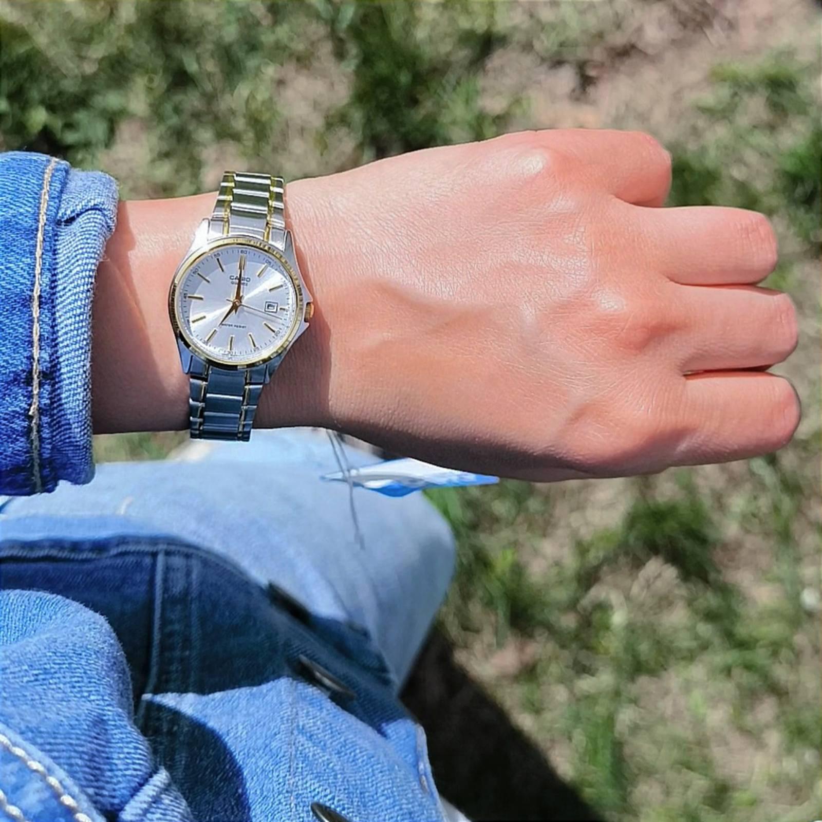 Наручний годинник жіночий Casio LTP-1183G-7A d 28 мм Срібний/Золотий циферблат (LTP-1183G-7A) - фото 8