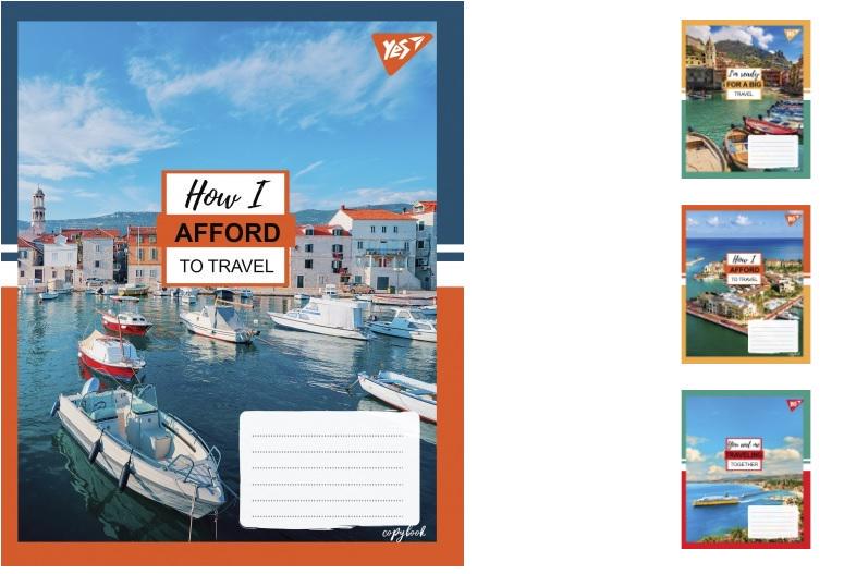 Зошити учнівські у лінійку YES Travel 96 арк. 5 шт. в уп. (MTT-149037)