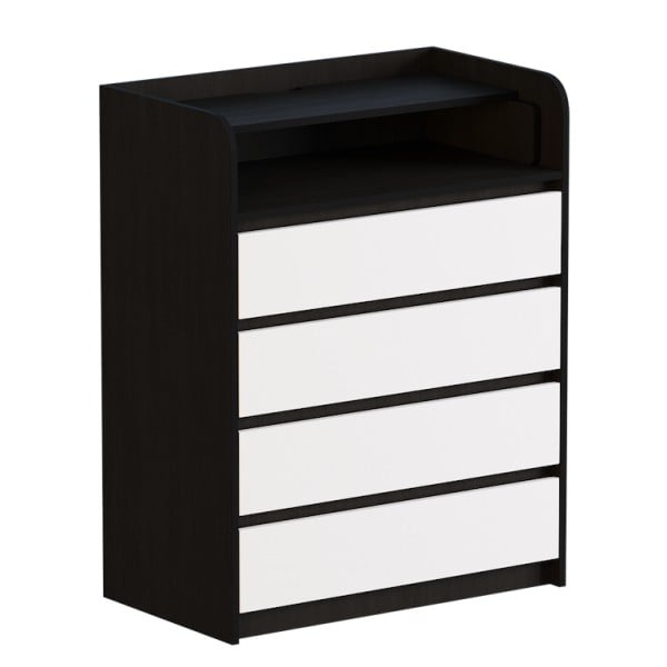 Комод пеленальный Еверест телескопы 80х45х101 см Венге/Белый (15089)