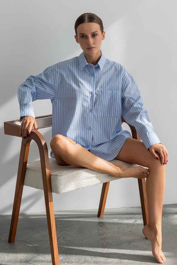 Рубашка Forli с длинным рукавом хлопковая XL/XXL Blue (HL0058-04-60)