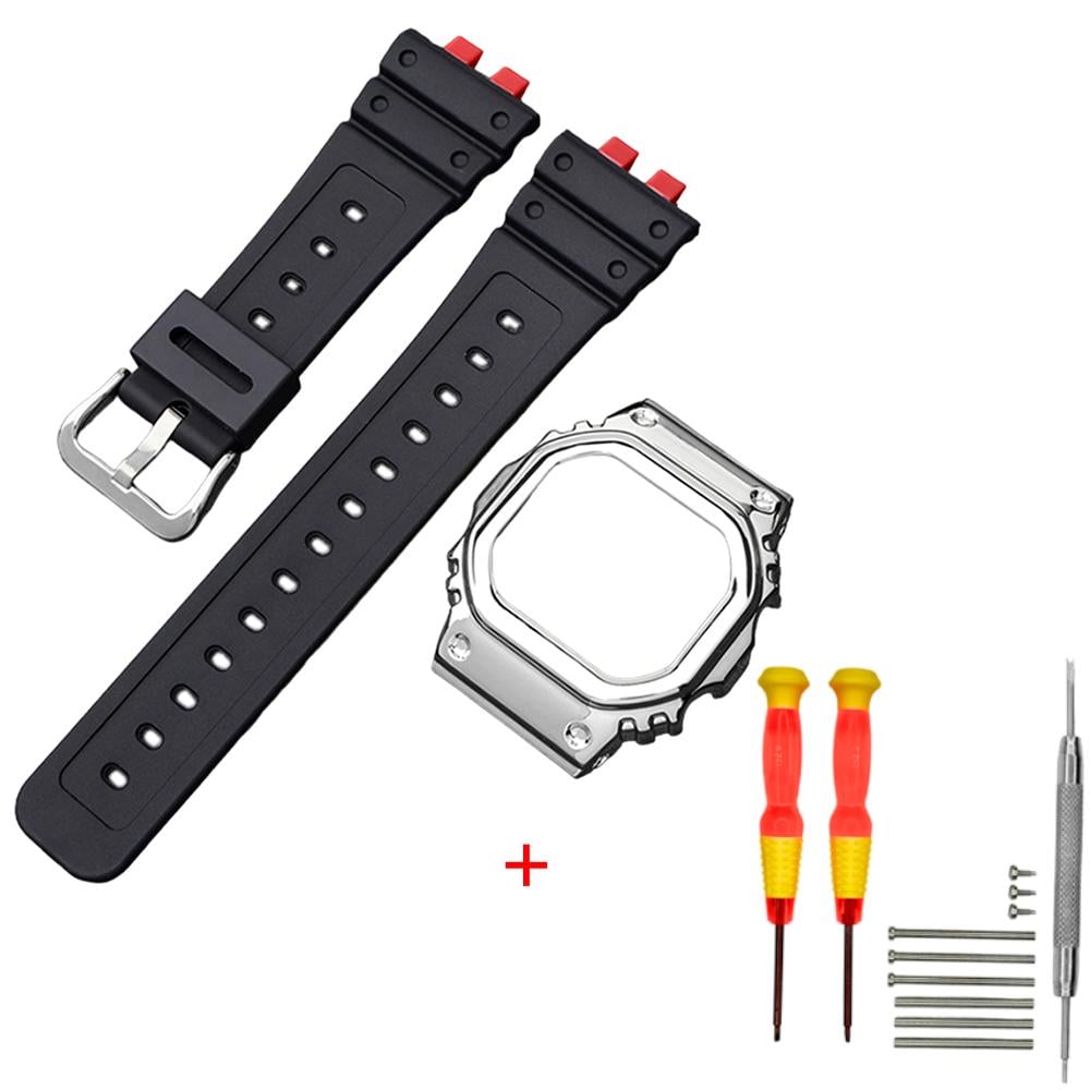 Ремінець для годинників та безель для Casio G-Shock GMW-B5000 Red/Black (1051-0919) Ремінець для годинників та безель для Casio G-Shock GMW-B5000 Red/Black (1051-0919)