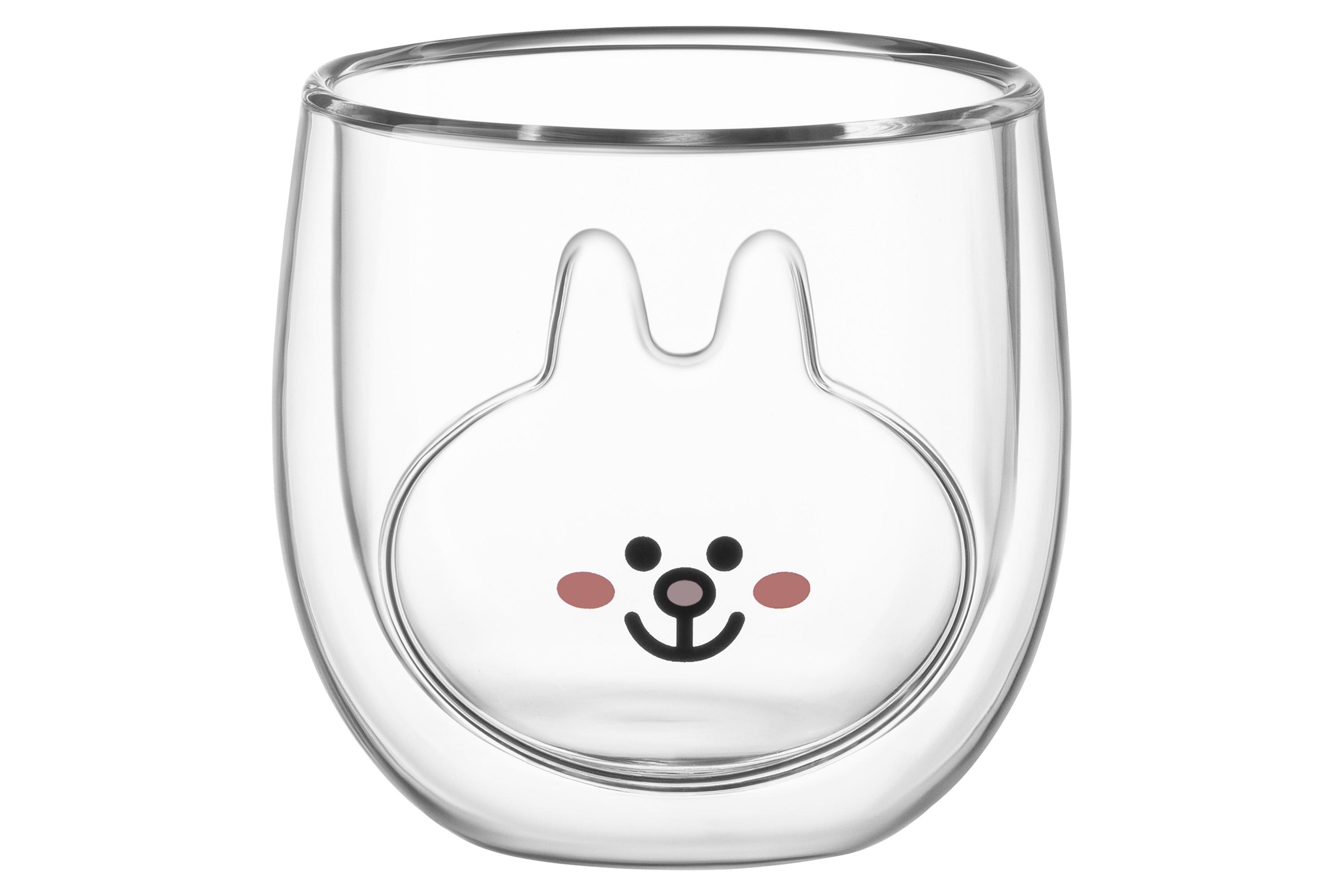 Чашки Animals Ardesto с двойными стенками боросиликатное стекло 300 мл 2 шт . (ERC-AR2630AR)